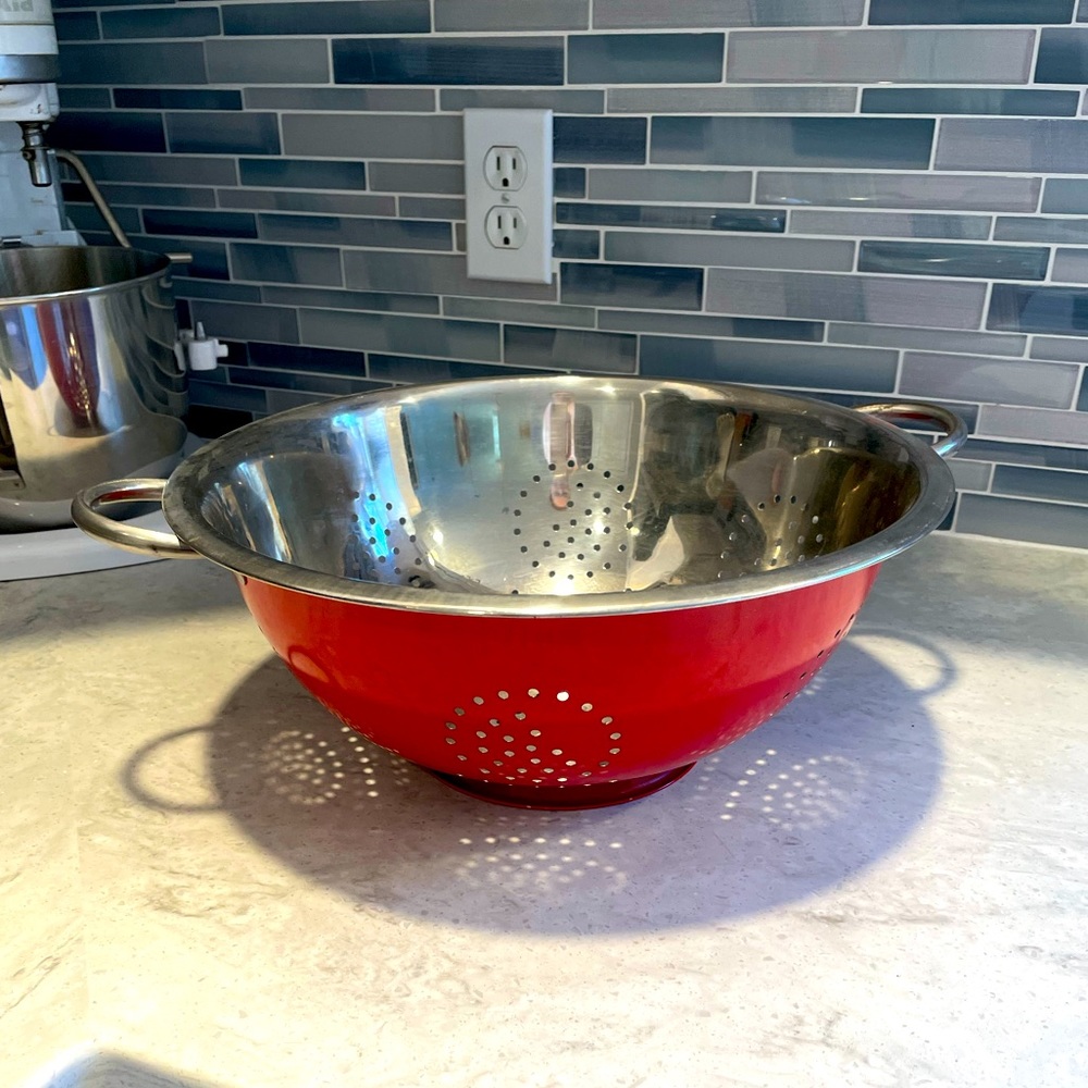 Red colander